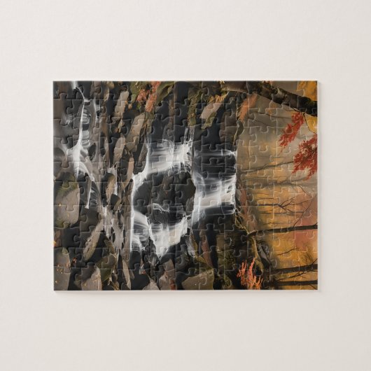 Wasserfall im Waldpuzzle Puzzle (Horizontal)