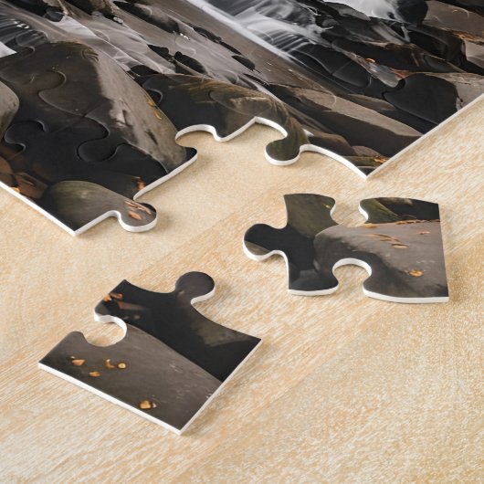 Wasserfall im Waldpuzzle Puzzle (Seite)