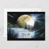 Wasserfall im Weltraum Postkarte (Vorne/Hinten)