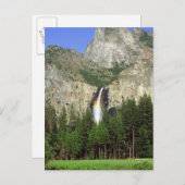 Wasserfall im Yosemite National Park, Kalifornien, Postkarte (Vorne/Hinten)