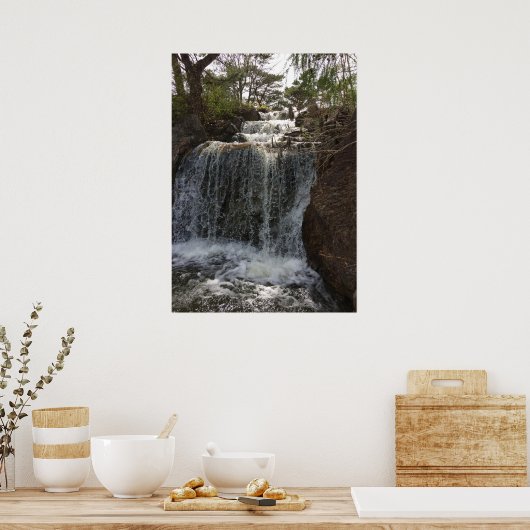 Wasserfall im Zen Gardens Poster (Küche)