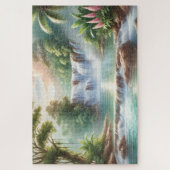 "WASSERFALL IN AQUARELL" PUZZLE (Vertikal)