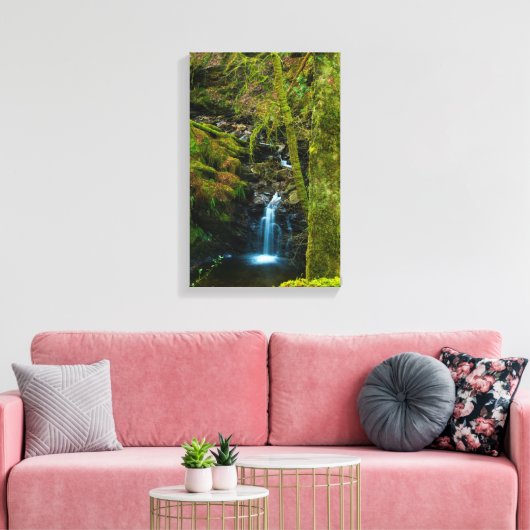 Wasserfall in Argyll, Scotland Canvas print Leinwanddruck (Insitu (Wohnzimmer))