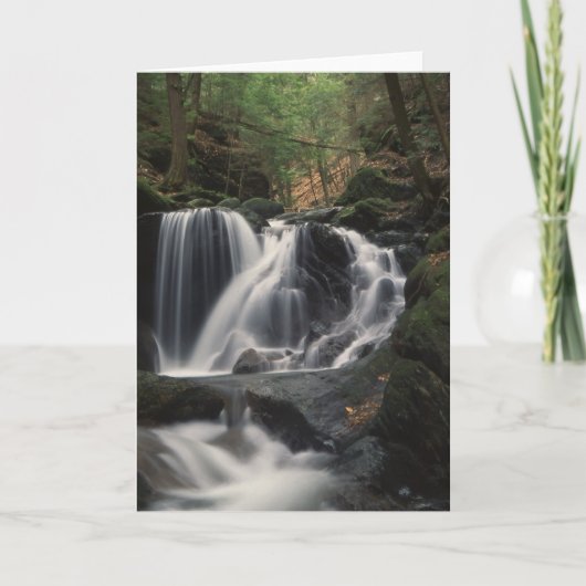 Wasserfall in Connecticut Notecards Karte (Vorderseite)