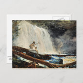 Wasserfall in den Adirondacks, schöne Kunst von W. Postkarte (Vorne/Hinten)