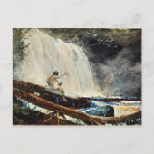 Wasserfall in den Adirondacks, schöne Kunst von W. Postkarte (Vorderseite)
