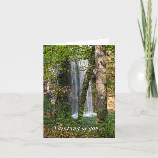Wasserfall in den Wäldern denken Sie an Ihre Karte (Vorderseite)