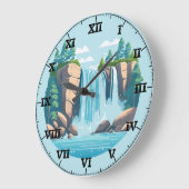 Wasserfall in der Felswand Große Wanduhr (Winkel)