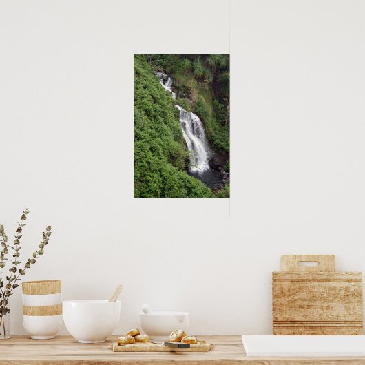 Wasserfall in der Nähe von Hilo, Hawaii Poster (Küche)