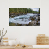 Wasserfall in der Schafe in den Felsen Poster (Küche)