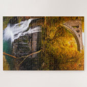 Wasserfall in der Vintgar Schluchtschlucht im Puzzle (Horizontal)