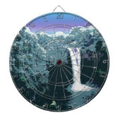 Wasserfall in digitaler Kunst Dartscheibe (vorne)