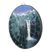 Wasserfall in digitaler Kunst Dartscheibe (Vorderseite rechts)