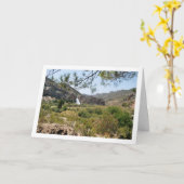 Wasserfall in Domeño Viejo, Valencia, Spanien Karte (Gelbe Blume)