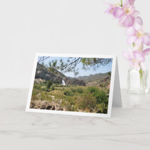 Wasserfall in Domeño Viejo, Valencia, Spanien Karte
