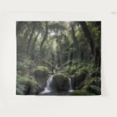 Wasserfall in einem üppigen Regenwald Wandteppich (Vorderseite (Horizontal))