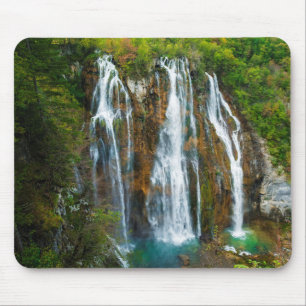 Wasserfall in erhöhter Ansicht, Kroatien Mousepad