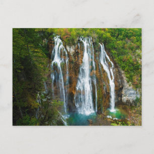 Wasserfall in erhöhter Ansicht, Kroatien Postkarte