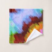 Wasserfall in Farbe, Natur 2 Badhandtuch Set (Waschlappen)