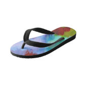 Wasserfall in Farbe, Natur 2 Kinderbadesandalen (Schrägansicht)