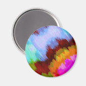 Wasserfall in Farbe, Natur 2 Magnet (Vorderseite/Rückseite)