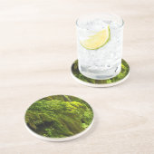 Wasserfall in Grün Getränkeuntersetzer (Seite)