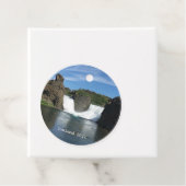 Wasserfall in Island - Gefälligkeitstempel Geschenkanhänger (Beispiel)