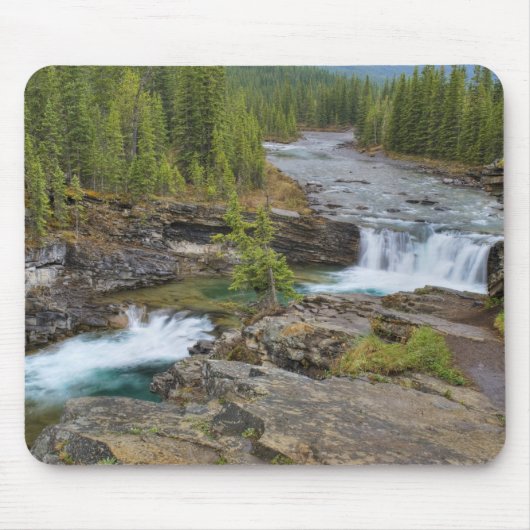 Wasserfall in kanadischen Rocky Mountains Mousepad (Vorne)