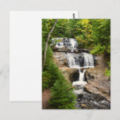 Wasserfall in MI Postkarte (Vorne/Hinten)