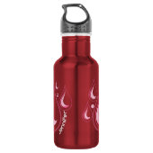 Wasserfall in rosa Farbtönen Edelstahlflasche (Rückseite)