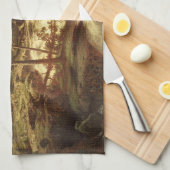 Wasserfall in Schweden (von Marcus Larson) Geschirrtuch (Viertel Falte)