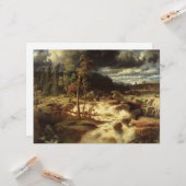 Wasserfall in Schweden (von Marcus Larson) Karte (Vorderseite/Rückseite Beispiel)