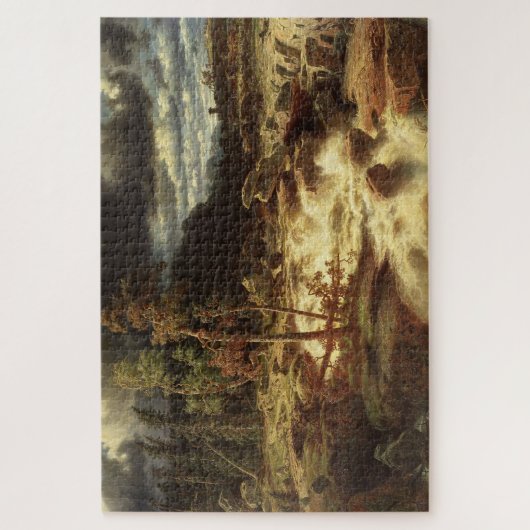 Wasserfall in Schweden (von Marcus Larson) Puzzle (Vertikal)