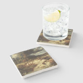 Wasserfall in Schweden (von Marcus Larson) Steinuntersetzer (Seitenansicht)