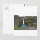 Wasserfall in See Postkarte (Vorne/Hinten)