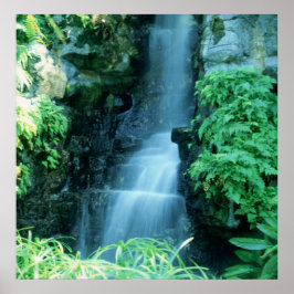 WASSERFALL IN SHAWS GARDEN POSTER