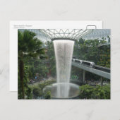 Wasserfall in Singapur Postkarte (Vorne/Hinten)
