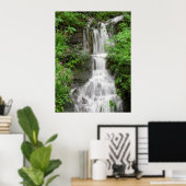 Wasserfall in Smokey Mountains Poster (Heimbüro)