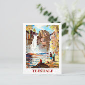 Wasserfall in Teesdale, England, Jahrgang Postkarte (Stehend Vorderseite)