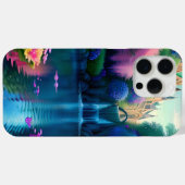 Wasserfall in Teich mit Blume Case-Mate iPhone Hülle (Rückseite (Horizontal))