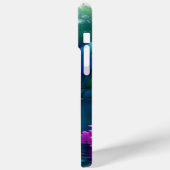 Wasserfall in Teich mit Blume Case-Mate iPhone Hülle (Rückseite / Links)