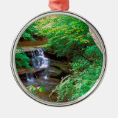 Wasserfall in verhungertem Felsen-Staats-Park Ornament Aus Metall (Vorne)