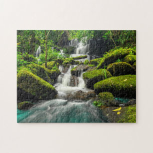Wasserfall in Wanne Berk Berg des Dschungel- Phu Puzzle