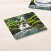 Wasserfall in Wanne Berk Berg des Dschungel-| Phu Rechteckiger Pappuntersetzer (angewinkelt)