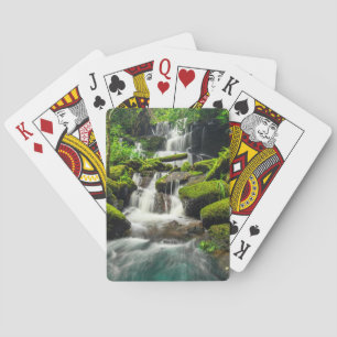 Wasserfall in Wanne Berk Berg des Dschungel- Phu Spielkarten