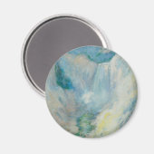 Wasserfall in Yellowstone von Twachtman, Vintage K Magnet (Vorderseite/Rückseite)