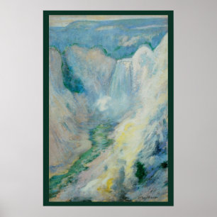 Wasserfall in Yellowstone von Twachtman, Vintage K Poster