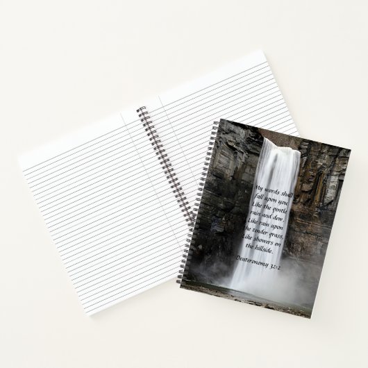Wasserfall-individuelles Notebook Notizblock (Innenseite)