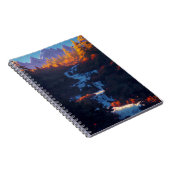 Wasserfall inmitten des bezaubernden Pinienwaldes Notizblock (Rechte Seite)