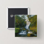 Wasserfall, Insel Skye, Schottland Button (Vorne & Hinten)